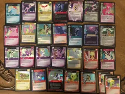 2014 Hasbro My Little Pony collectible card game lot of 28 all holo foil - Image 1