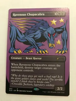 Ravenous Chupacabra : MtG (305) Secret Lair Drop Series NM; black beast horror - Image 1