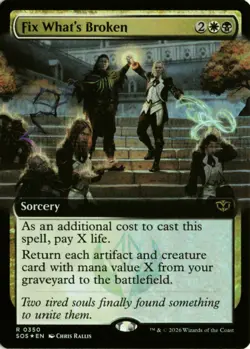 Fix What's Broken (Extended Art) FOIL 350 SOS Secrets of Strixhaven NM - Image 1