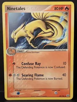 Pokemon Ninetales Emerald 38/106 English Card Midori Harada - Image 1