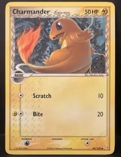 Pokemon Charmander Crystal Guardians 49/100 Delta Species English - LP+/NM - Image 1
