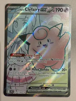 Pokemon TCG Lillie's Clefairy ex 173/159 Sv09: Journey Together Holo - Image 1