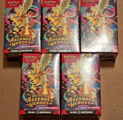 Lot Of 5 Pokemon TCG Ascended Heroes Booster Bundles New & Sealed - Image 1