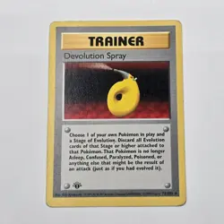 1st Edition Base Set Shadowless | Trainer Devolution Spray 72/102 | Pokemon Card - Image 1