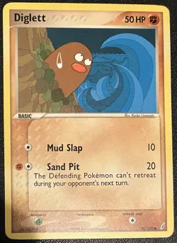 Pokemon TCG Card Diglett 50/100 EX Crystal Guardians Regular Non-Holo Common LP - Image 1