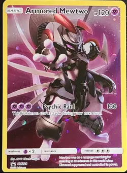 Pokemon Card TCG 2019 Armored Mewtwo SM228 Full Art Holo Promo GREAT! - Image 1