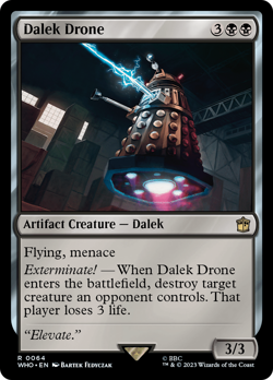 Dalek Drone (64) FOIL Doctor Who PLD Artifact Rare MAGIC GATHERING CARD ABUGames - Image 1
