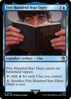 Five Hundred Year Diary (42) FOIL Doctor Who NM Artifact Rare MTG CARD ABUGames - Image 1