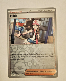 Hilda Reverse Holo Pokemon Card ( #084/086 SV: White Flare TCG NM Trainer ) - Image 1