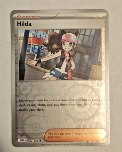 Hilda Reverse Holo Pokemon Card ( #084/086 SV: White Flare TCG NM Trainer ) - Image 2