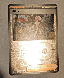 Hilda Reverse Holo Pokemon Card ( #084/086 SV: White Flare TCG NM Trainer ) - Image 3