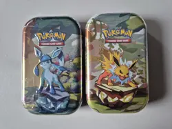 Pokemon Trading card game 2x Prismatic Evolutions Mini Tin Jolteon And Glaceon - Image 1