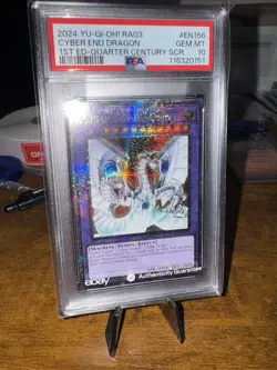 Yugioh 2024 RA03 QUARTER CENTURY SECRET RARE QCSR CYBER END DRAGON PSA 10 MINT - Image 2