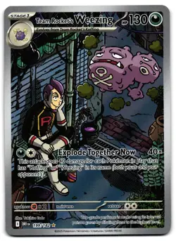 Team Rocket's Weezing 199/182 - 🌊 Destined Rivals Pokemon TCG 🖤 - LP - Image 1