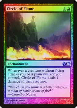 Circle of Flame FOIL Magic 2012 / M12 HEAVILY PLD Red Uncommon MTG CARD ABUGames - Image 1