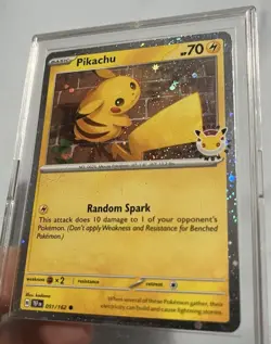 Pokemon Pikachu 051/162 Basic 70 HP Random Spark Holo Nintendo TCG Card - Image 1