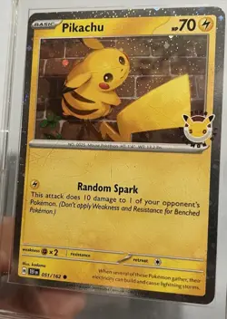 Pokemon Pikachu 051/162 Basic 70 HP Random Spark Holo Nintendo TCG Card - Image 2