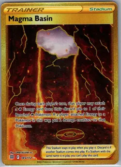 Magma Basin (Secret) 185/172 SWSH09: Brilliant Stars - Pokemon Card - NM - Image 1