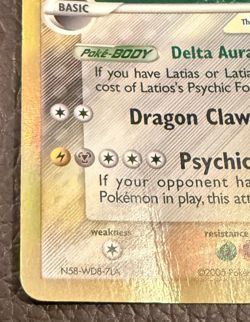 Pokemon Card - Latios Rare Reverse Holo 9/113 Delta Species 80HP 2005 - Image 4