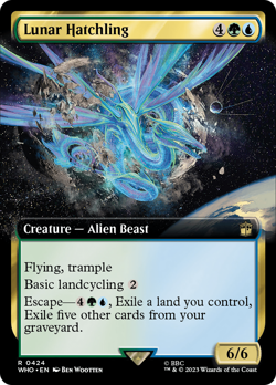 Lunar Hatchling (Extended Art) Doctor Who NM Creature Rare MAGIC CARD ABUGames - Image 1