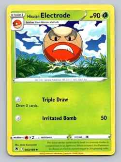 2022 Pokemon Card Astral Radiance Hisuian Electrode 3/189 - Image 1