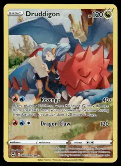 Pokemon Cards Druddigon TG09/TG30 Silver Tempest Trainer Gallery Holo NM - Image 1