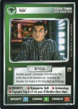 Star Trek The Trouble With Tribbles Velal CCG BB Card Never Played - Image 1