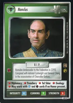 Star Trek TMP The Motion Pictures Nanclus CCG BB Card - Image 1