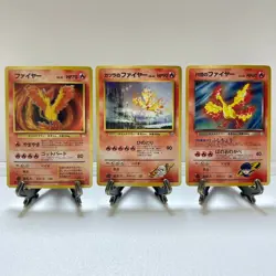 Moltres Set of 3 Blaine's Rocket's No.146 Old Back Pokemon card Japanese #1804 - Image 1