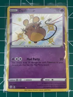 Dedenne - SV051/SV122 - Pokemon Shining Fates Sword Shield Shiny Rare Card NM - Image 1