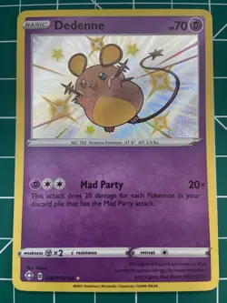 Dedenne - SV051/SV122 - Pokemon Shining Fates Sword Shield Shiny Rare Card NM - Image 2