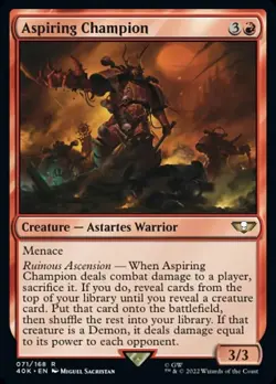 1x Aspiring Champion NM-Mint, English Commander: Universes Beyond: Warhammer 40, - Image 1