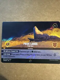 Disney Lorcana Into the Inklands Pride Lands 207/204 Enchanted Location NM - Image 1