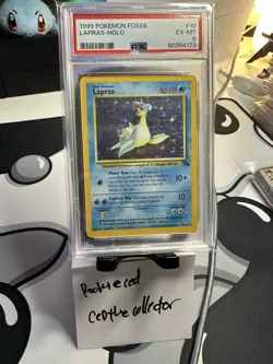 1999 Lapras Fossil Holo Pokemon #10 PSA 6 - Image 2