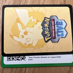 NEW Pokemon Live Online Booster Code Team Rockets Mewtwo ex League Battle Deck - Image 2