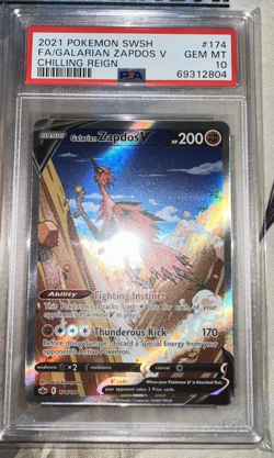 2021 POKEMON CHILLING REIGN GALARIAN ARTICUNO, ZAPDOS, & MOLTRES V PSA 10 - Image 5