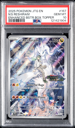 N's Reshiram Journey Together Stamped 167/159 Box Topper PSA 10 Pokemon Promo - Image 1