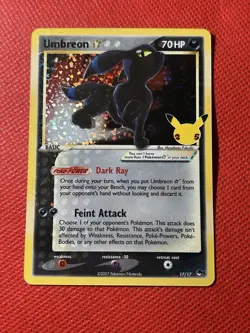 Pokemon TCG Umbreon Gold Star 17/17 Celebrations Holo FRESH PULL MINT - Image 1