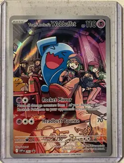 Pokemon Destined Rivals Team Rockets Wobbuffet #203 Black Star ETB Promo - Image 1