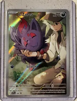 Pokemon Journey Together N's Zorua Black Star ETB Promo NM 189 - Image 1