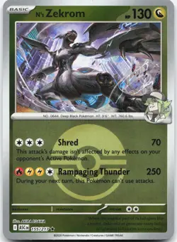 N's Zekrom (Poke Ball) Rare ME: Ascended Heroes 155/217 NM/M Pokemon Holo - Image 1