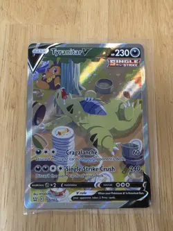 Pokemon TCG Tyranitar V Full Art Holo Alternate Art Battle Styles 155/163 NM - Image 1