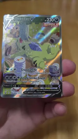 Pokemon TCG Tyranitar V Full Art Holo Alternate Art Battle Styles 155/163 NM - Image 2