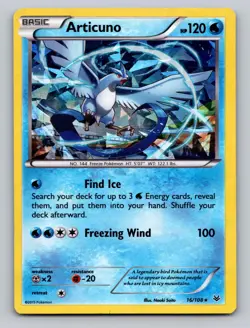 Articuno 16/108 Rare Roaring Skies Pokemon LP Cracked Ice Holo - Image 1
