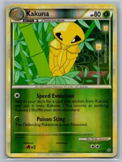 Kakuna 32/95 Uncommon HGSS Unleashed Pokemon Reverse Holo Moderately Played - Image 1