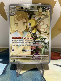 Lillie's Ribombee 164/159 Sv09: Journey Together Illustration Rare Pokemon NM - Image 1