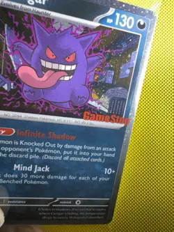 Pokemon TCG Gengar GameStop Stamped Promo Sealed Swirl #50 - Image 3