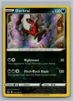 Darkrai 120/196 Holo R Lost Origin Pokemon Holo NM/M - Image 1
