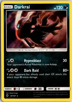 Darkrai 87/147 Holo R Burning Shadows Pokemon Holo NM/M - Image 1