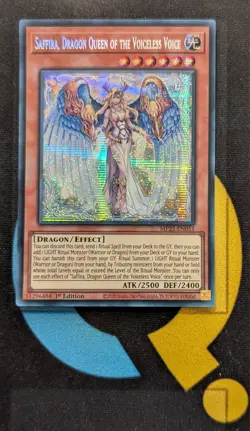 MP25-EN053 Saffira, Dragon Queen of the Voiceless Voice Prismatic Secret YuGiOh - Image 1